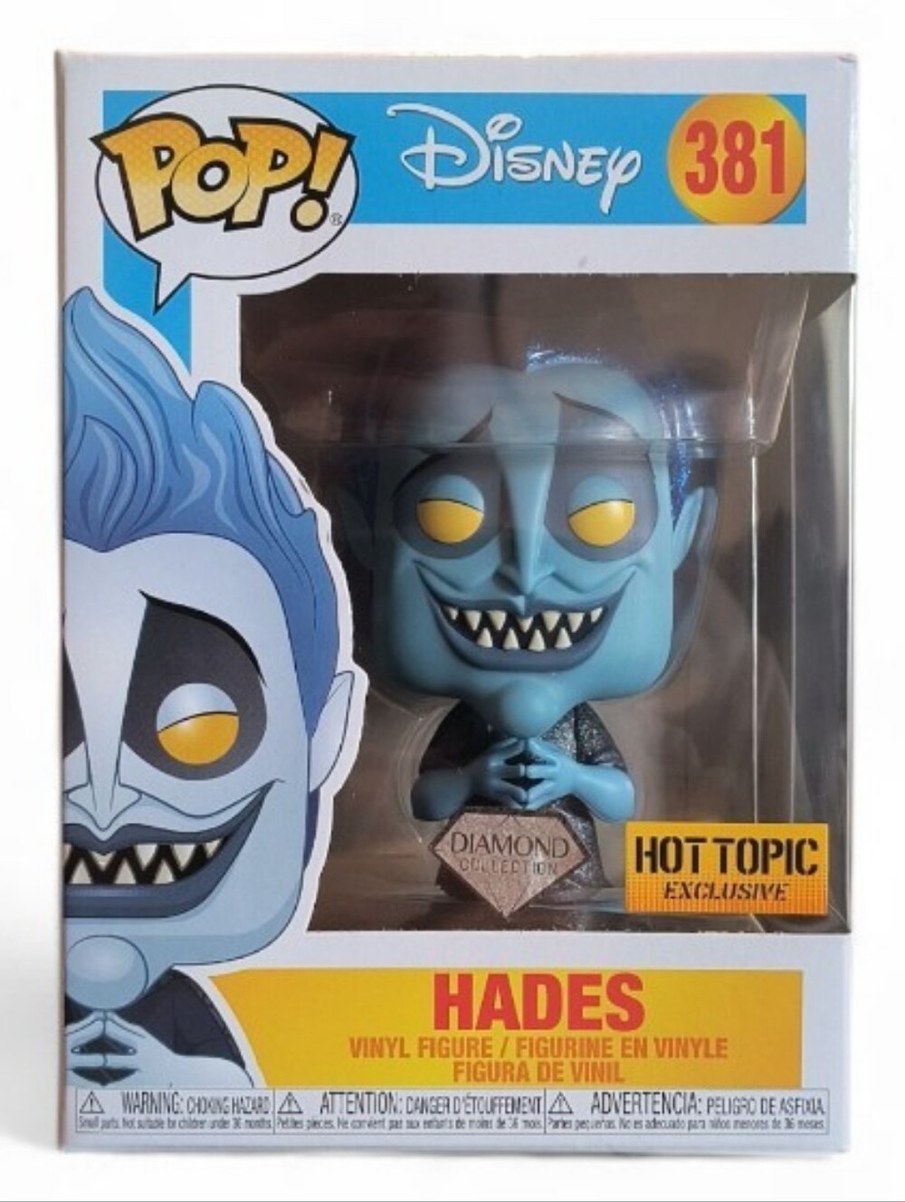 Funko Pop Disney Hercules Hades Diamond Collection Hot Topic Exclusive Figure